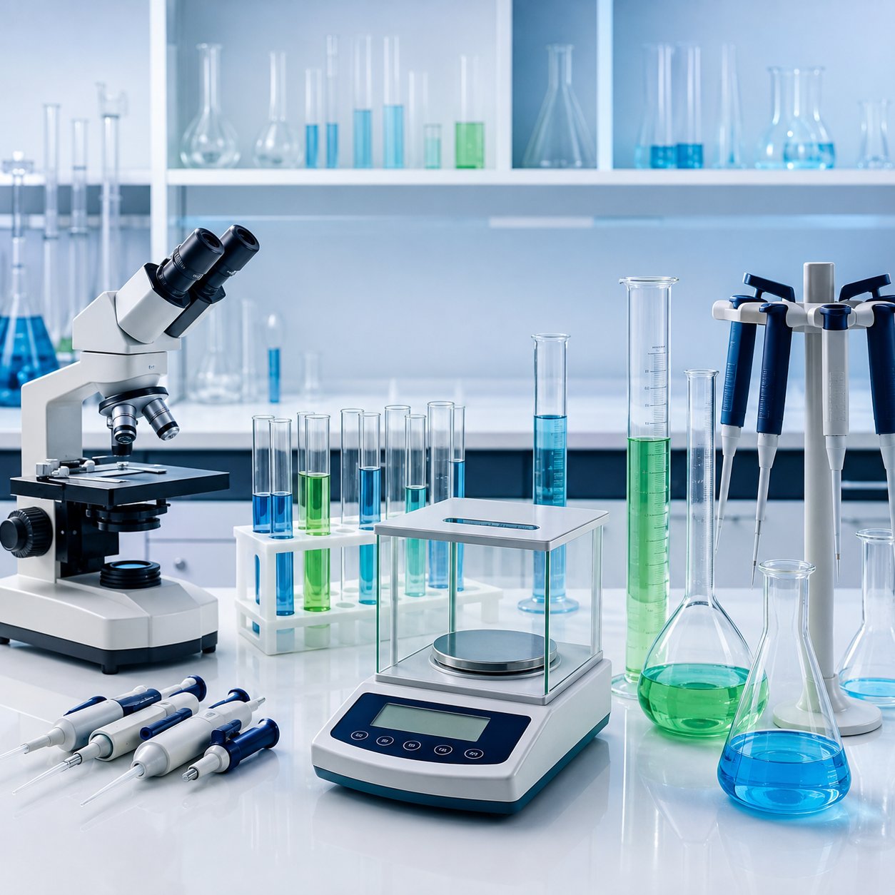 Materiales, reactivos y equipos de laboratorio