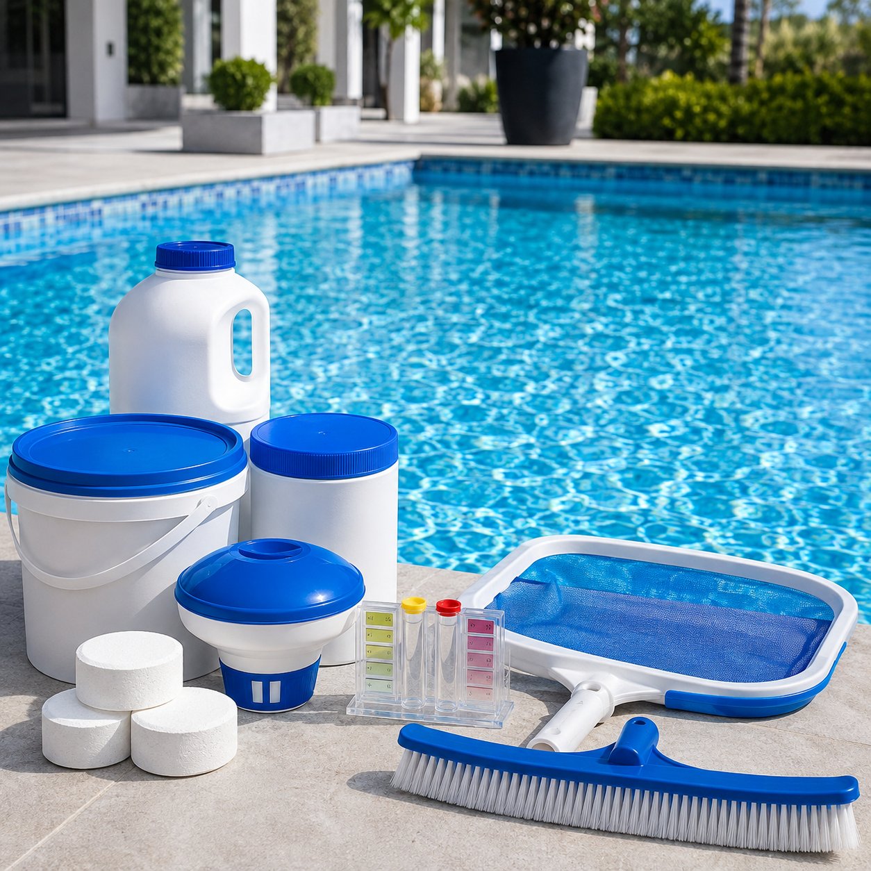 Productos para limpieza y mantenimiento de piscinas